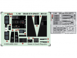 Eduard Space décalques 3D 3DL48019 MV-22 Hobby Boss 1/48