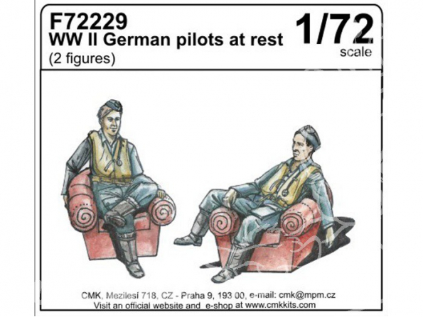 CMK figurine 72229 Pilotes Allemand au repos WWII 1/72