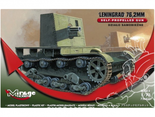 Mirage maquette militaire 726027 Canon automoteur Leningrad 76,2 mm 1/72