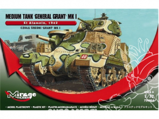 Mirage maquette militaire 728004 Grant Mk I, char moyen El Alamein 1/72