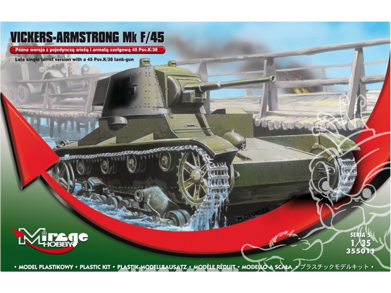 Mirage maquette militaire 355011 VICKERS-ARMSTRONG Mk F/45 Version tardive 1/35
