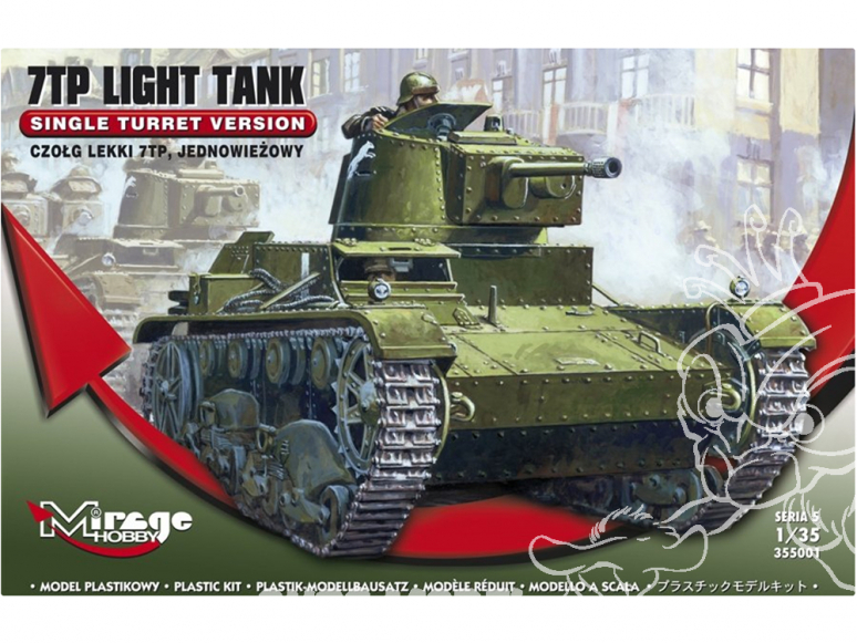 Mirage maquette militaire 355001 7TP Light Tank 'SINGLE tourelle' 1/35