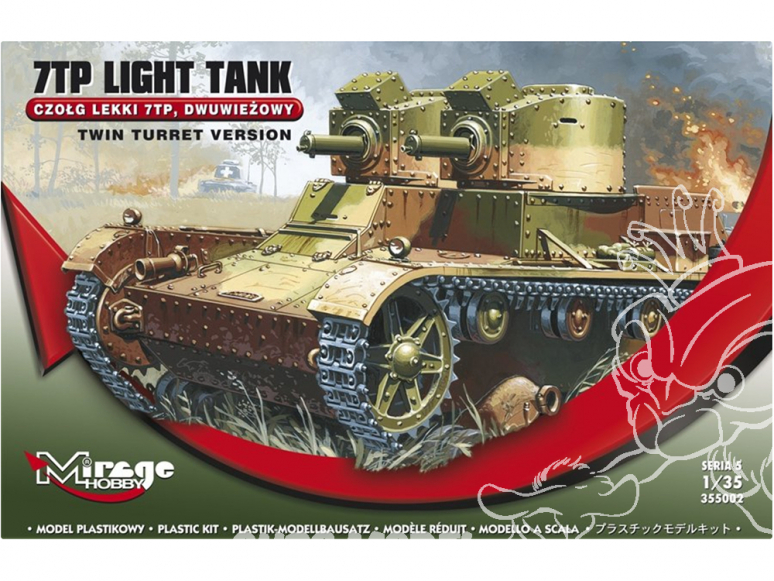 Mirage maquette militaire 355002 7TP Light Tank 'DEUX-tourelles' 1/35