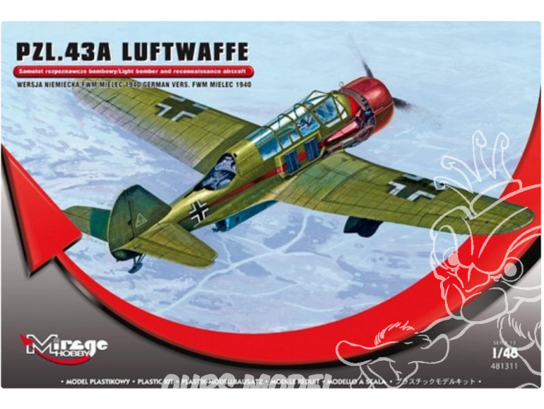 Mirage maquette avion 481311 PZL.43A Luftwaffe 1/48