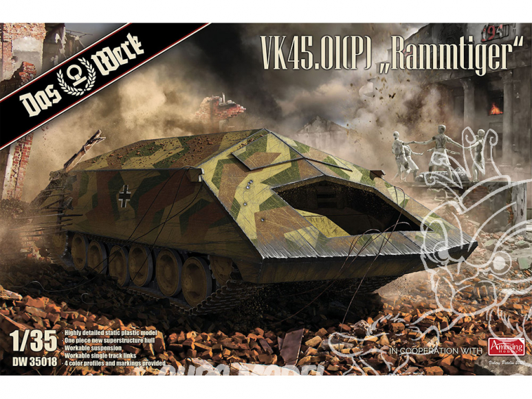 DAS WERK maquette militaire DW35018 VK45.01(P) Rammtiger 1/35