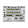 EDUARD photodecoupe avion FE1190 Harnais métal Sabre F.4 Airfix 1/48