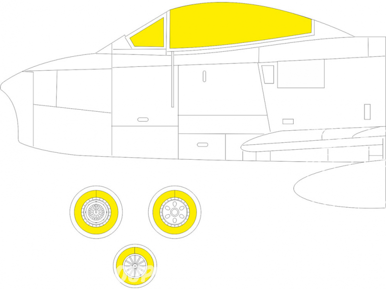 Eduard Express Mask EX783 Sabre F.4 Airfix 1/48