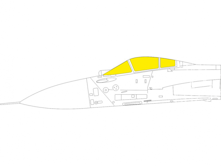 Eduard Express Mask EX781 Sukhoi Su-33 Minibase 1/48