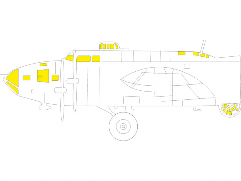 Eduard Express Mask EX778 B-17F TFace Hk Models 1/48