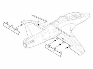 CMK kit amelioration 5074 Bae HAWK T.1a LANDING FLAPS pour kit revell 1/32