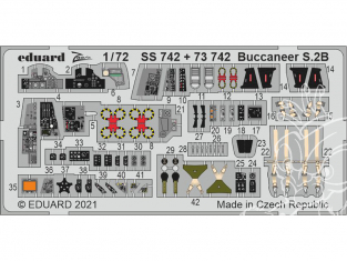 Eduard photodecoupe avion SS742 Zoom amélioration Buccaneer S.2B Airfix 1/72