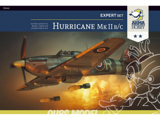 Arma Hobby maquette avion 70042 Hurricane Mk II b/c Expert Set! 1/72