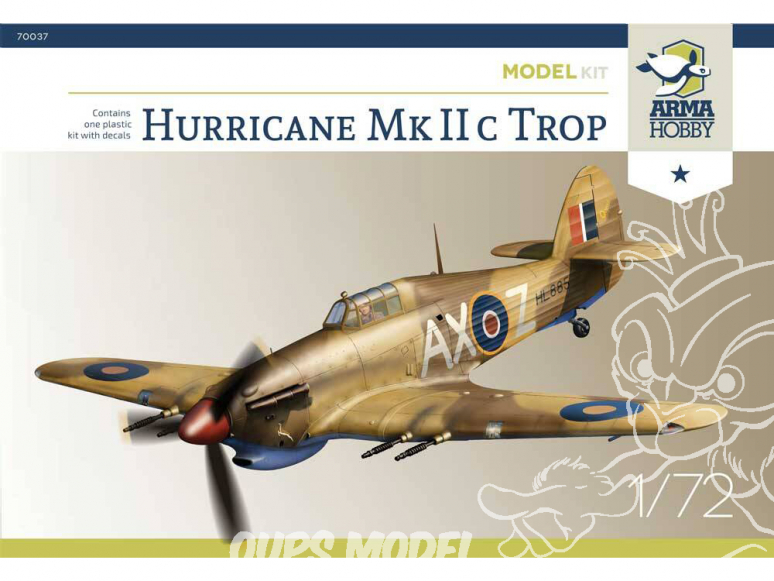 Arma Hobby maquette avion 70037 Hurricane Mk IIc trop version tropicale Model Kit! 1/72