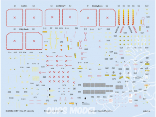 Eduard Decalques avion D48082 Marquages / Stencils Sukhoi Su-27 1/48