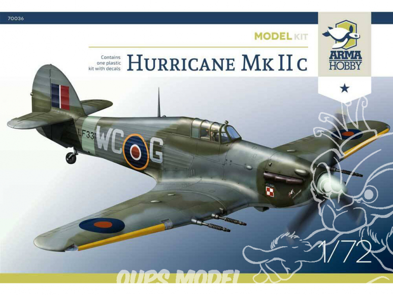 Arma Hobby maquette avion 70036 Hurricane Mk IIc Model Kit! 1/72