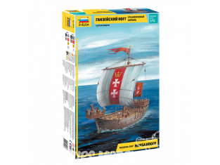 Zvezda maquette bateau 9018 Navire médiéval Hansa Kogge 1/72