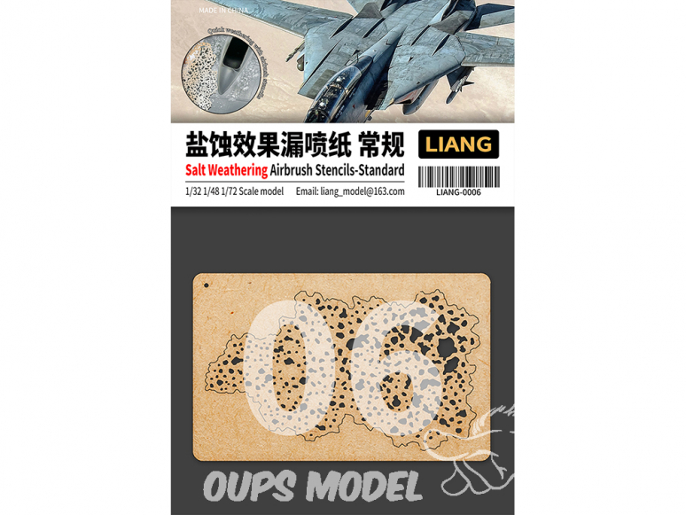 Liang Model 0006 Pochoir aérographe weathering sel Standard 1/35 - 1/48 - 1/72