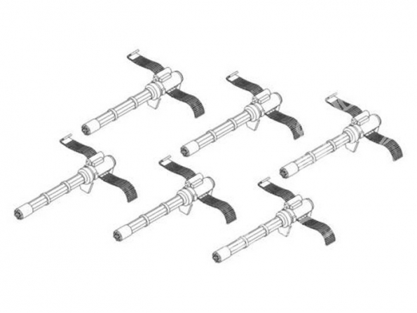 CMK kit amelioration 4279 MINIGUN US M134 "GATLING" SIX-BARREL 1/48