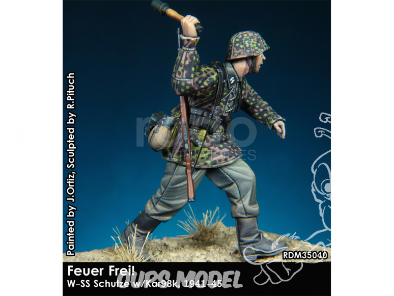 Rado miniatures figurines RDM35040 Feuer Frei! W-SS NCO avec Kar98k 1941-45 1/35