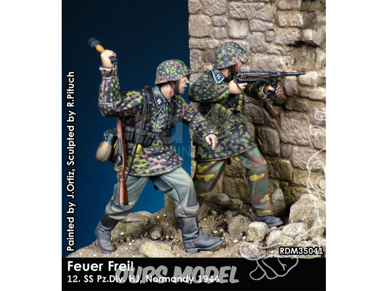 Rado miniatures figurines RDM35041 Feuer Frei! 12. SS Pz.Div. HJ, Normandie 1944 1/35