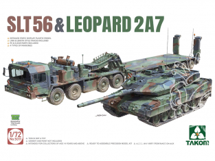 Takom maquette militaire 5011 SLT 56 & Leopard 2A7 1/72