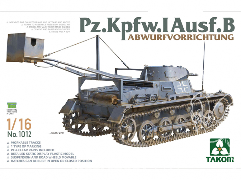 Takom maquette militaire 1012 Pz.Kpfw.I Ausf.B Abwurfvorrichtung 1/16