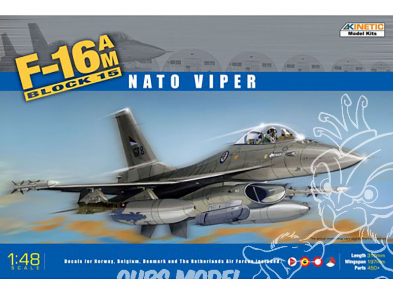 Kinetic maquette avion K48002 F-16AM Block 15 NATO Viper 1/48