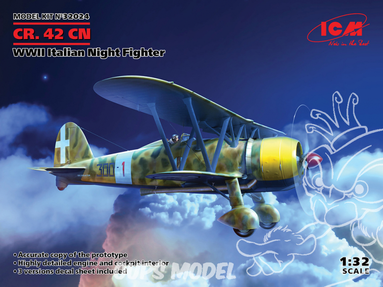 Icm maquette avion 32024 CR. 42CN WWII Italian Night Fighter 1/32