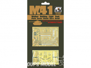 AFV CLUB maquette militaire AG35008 M41 EXTRA DETAIL SET PHOTO LAITON GRAVÉ (KIT DE CONVERSION) 1/35