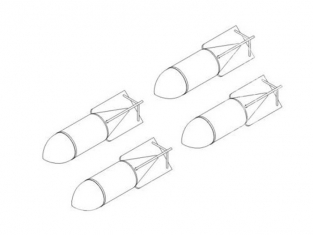 CMK kit amelioration 5065 BOMBES ALLEMANDES SC 250 (250 kgs) 2e GM 1/32