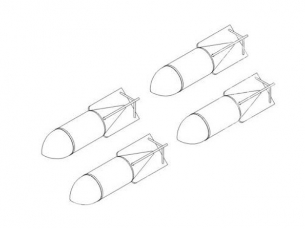 CMK kit amelioration 5065 BOMBES ALLEMANDES SC 250 (250 kgs) 2e GM 1/32