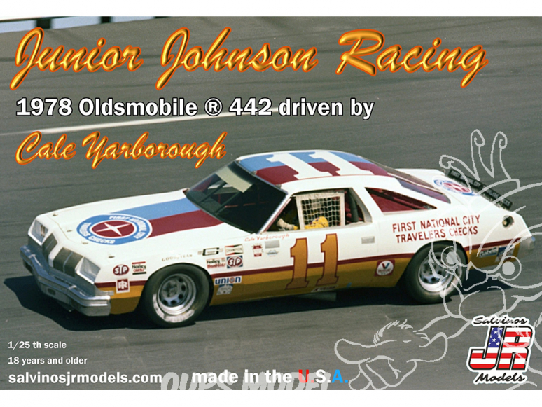 JR Models maquette voiture 1978B Junior Johnson Racing 1978 Oldsmobile ® 442 pilote Cale Yarborough 1/25