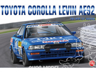 NuNu maquette voiture de Piste PN24016 TOYOTA COROLLA LEVIN AE92 ’89 24 HEURES SPA 1/24