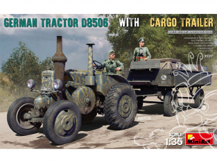 MINI ART maquette militaire 35317 TRACTEUR ALLEMAND D8506 AVEC REMORQUE ET FIGURINES 1/35