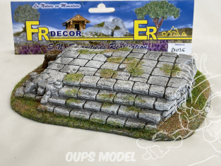 Fr decor 21036 Decor diorama pierre reconstituée ruines sur socle 200x140mm Fabriqué en France