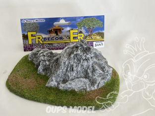 Fr decor 21045 Décor diorama pierre reconstituée roche sur socle 180x110mm Fabriqué en France