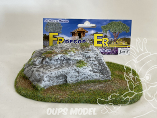 Fr decor 21038 Décor diorama pierre reconstituée roche sur socle 170x110mm Fabriqué en France