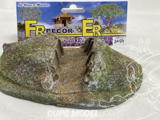 Fr decor 21024 Décor diorama pierre reconstituée chemin dans la colline sur socle 170x120mm Fabriqué en France