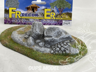 Fr decor 21009 Décor diorama pierre reconstituée Roches sur socle 170x110mm Fabriqué en France