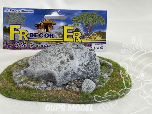 Fr decor 21028 Décor diorama pierre reconstituée Roches sur socle 170x120mm Fabriqué en France