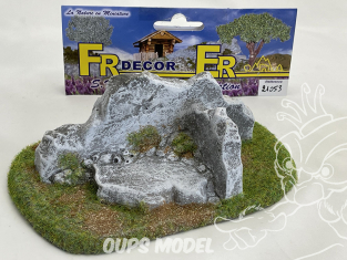 Fr decor 21053 Décor diorama pierre reconstituée mur en ruines sur socle 160x110mm Fabriqué en France