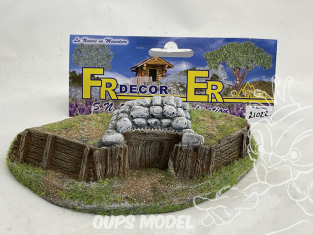 Fr decor 21022 Décor diorama pierre reconstituée abris de tranchée sur socle 170x120mm Fabriqué en France