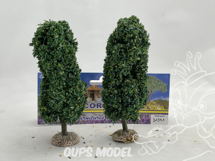 Fr Décor arbres 31391 deux Peupliers tronc bois 120mm Made in France