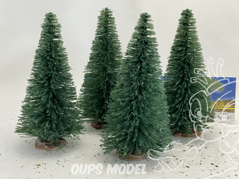 Fr Décor arbres 9616/V Quatre sapins ecouvillons 160mm