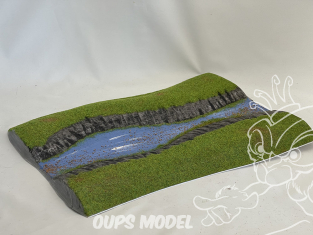 Fr decor 99214 Décor diorama plastique riviere 345x240mm Fabriqué en France