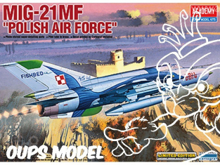 Academy maquette avion 12224 MIG 21MF Polish Air force 1.48