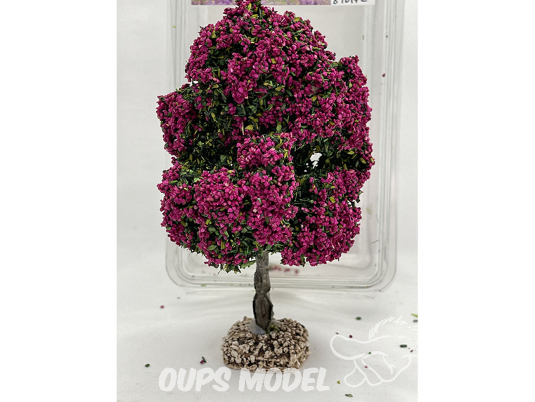 Fr Décor arbres 87691L Arbre boule fleuri lilas tronc bois 100mm Made in France