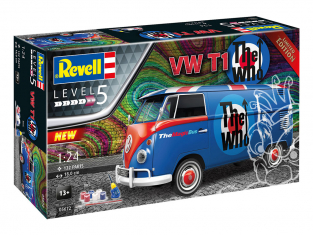 Revell maquette voiture 05672 Coffret Cadeau Volkswagen VW T1 The Who inclus colle pinceau peintures principales 1/24