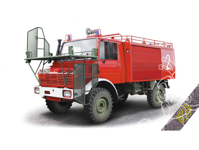 Ace Maquettes Militaire 72452 Véhicule d'incendie Unimog U 1300L TLF 1000 1/72