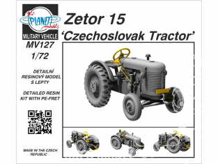 Planet model Maquettes militaire mv127 Tracteur tchécoslovaque Zetor 15 kit résine complet 1/72